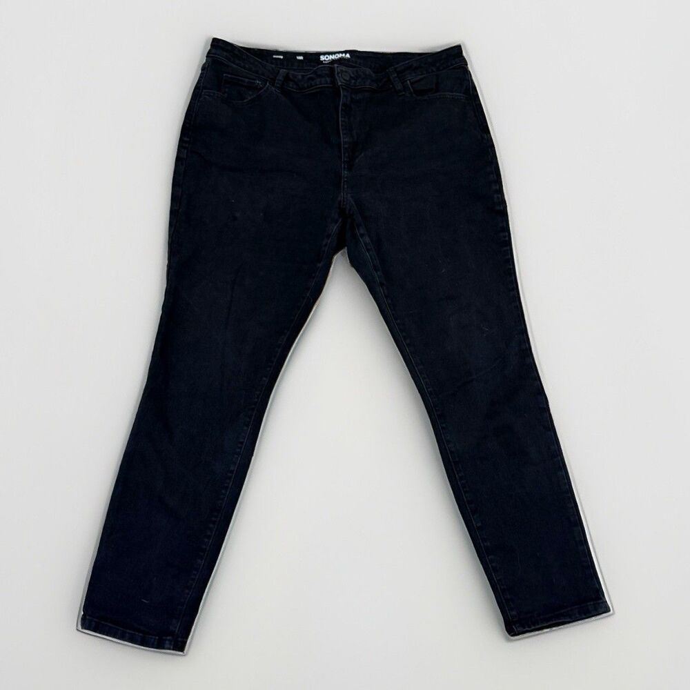 SONOMA Black Stretch Skinny Jeans Women's Size 18